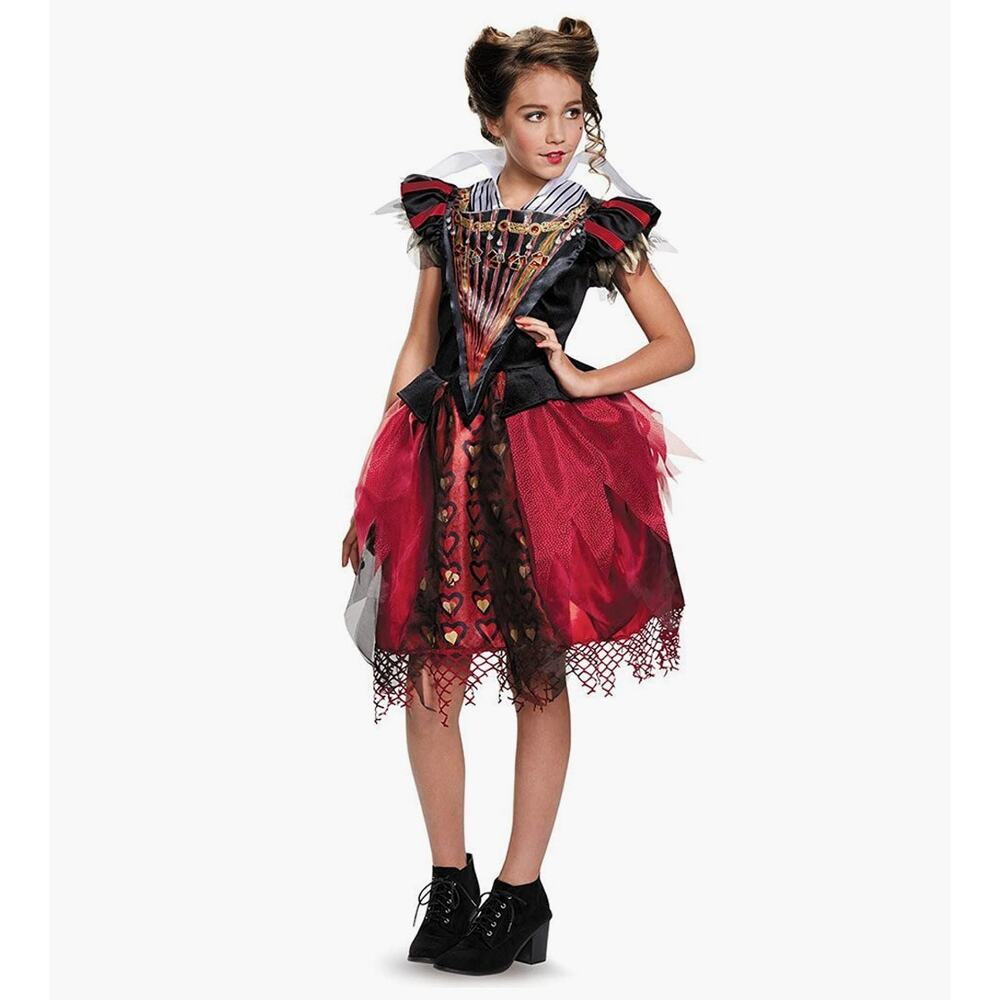 RED QUEEN Alice through the Look Glass Disguise Girls Costume | Child L 10/12
